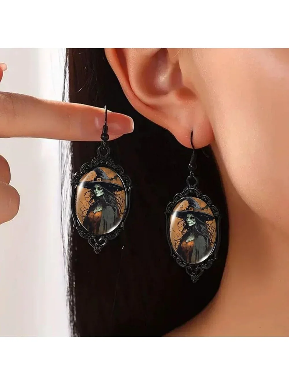 Women’s Jewelry Brown Witch Set Halloween Victorian Punk Gothic Necklace Earring